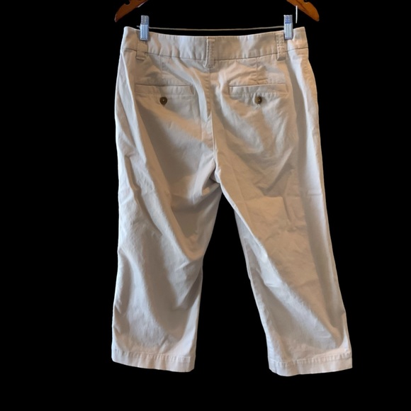 Sonoma Life Style Capris Beige Stretch High Waisted Side and Back Pockets Size 6 - Picture 2 of 9